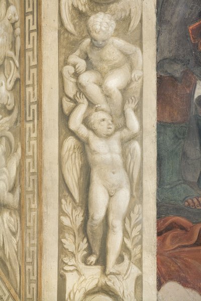 Putti, décorations autour des fenêtres - Lattanzio Gambara