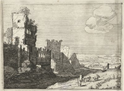 Berger de chèvres près d