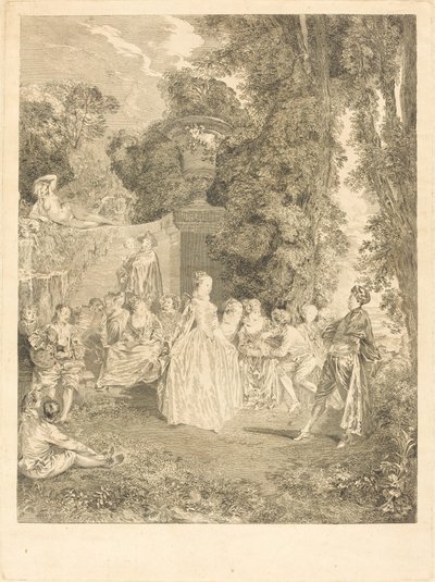 Fêtes vénitiennes - Laurent Cars after Antoine Watteau