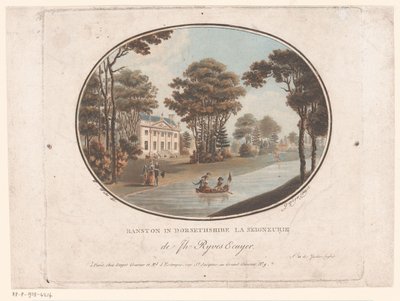 Vue de Ranston dans le Dorsetshire Jardins Anglais (titre de la série sur l
