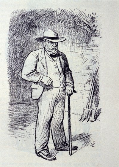 Portrait de Louis Pasteur (1822-1895) dans sa propriété à Villeneuve-l