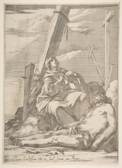 Christ et la Vierge au pied de la croix - Laurent de la Hyre