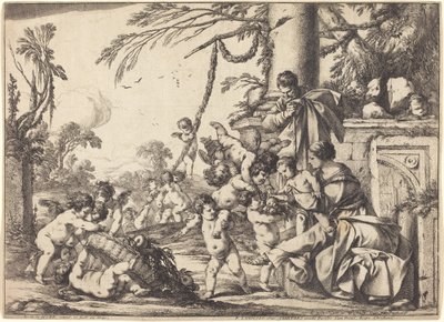Sainte Famille avec putti - Laurent de la Hyre