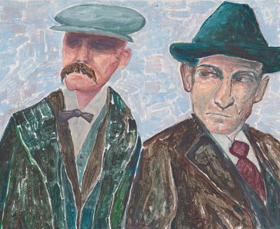 Sacco  Vanzetti, c.2019 (acrylique sur toile) - Laurie Michaels