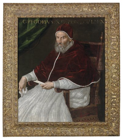 Portrait du pape Grégoire XIII, trois-quarts, assis - Lavinia Fontana