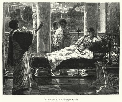 Scène de la vie dans la Rome antique (gravure) - Lawrence (after) Alma Tadema