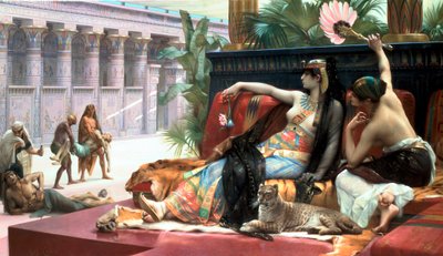 Cléopâtre testant des poisons sur des condamnés à mort, fin du 19e siècle - Lawrence Alma Tadema