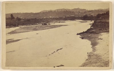Vue sur le San Lorenzo, depuis la passerelle, Santa Cruz. - Lawrence and Houseworth
