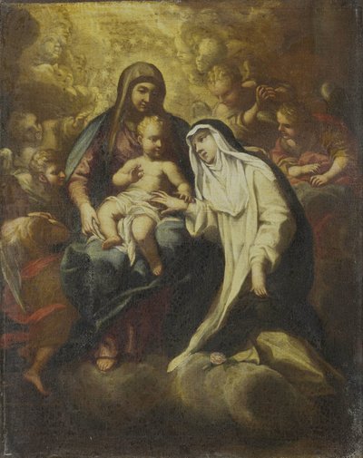 Le mariage mystique de Sainte Rose de Lima - Lazzaro Baldi (attributed to)