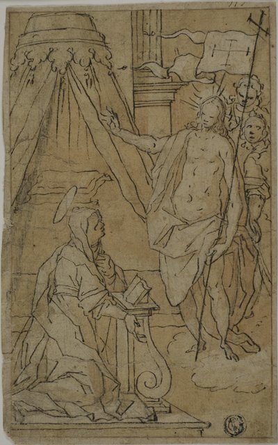 Le Christ apparaissant à sa mère - Lazzaro Tavarone