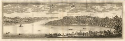1711 illustration - Vue du Grande Serrail de Constantinople - Le Blond