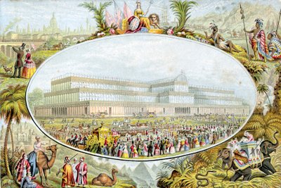 La reine Victoria arrivant pour ouvrir la Grande Exposition au Crystal Palace, Londres, 1851 - Le Blond