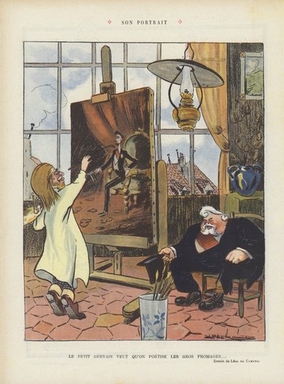Son portrait. Illustration pour Le Rire - Leal de Camara