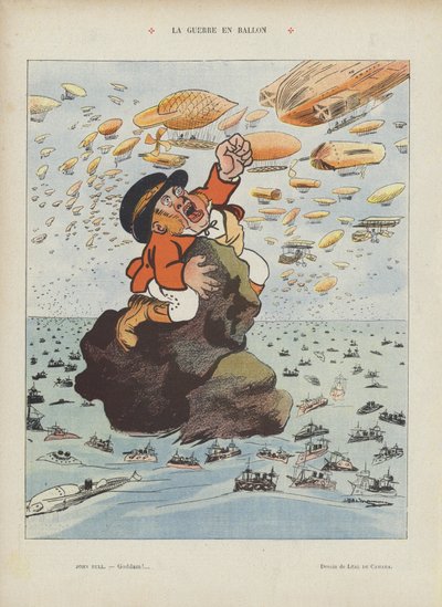 Ballons de guerre. Illustration pour Le Rire - Leal de Camara