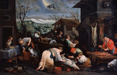 Décembre de la série Les Saisons, fin du 16e ou début du 17e siècle - Leandro Bassano