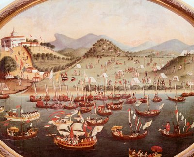 Procession de bateaux sur l
