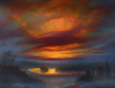 Coucher de soleil à Richmond - Lee Campbell