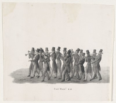 Musiciens dans le défilé des étudiants de Leyde, 1835 - Leendert Springer (I)