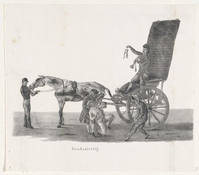 Charrette avec un charlatan, 1835 (Charlatanisme) - Leendert Springer (I)