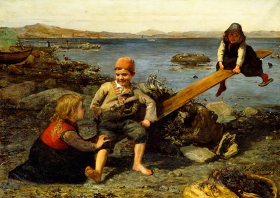 Balançoire au bord de la mer - Leis Schjeldrup