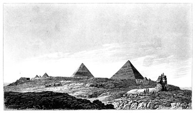 Les Pyramides et le Sphinx, Gizeh, Égypte, 19e siècle - Lemaitre