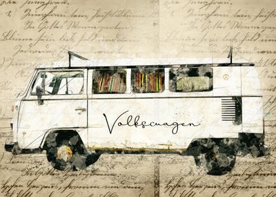 Camping-car vintage - Lembayung senja studio [Vintage Poster]