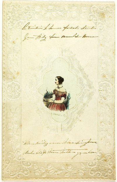 Sans titre Valentine (Femme en robe rose) - Lemercier et Compagnie