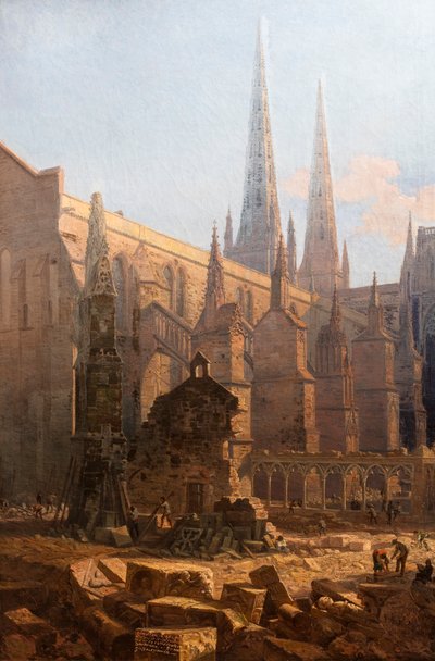 Le dégagement de la cathédrale Saint-André, détail.1865 (Huile sur toile) - Leo Drouyn