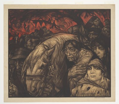 La fuite de Belgique - Leo Gestel (signed by artist)