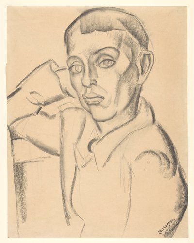 Jeune homme appuyant sa tête sur sa main - Leo Gestel (signed by artist)