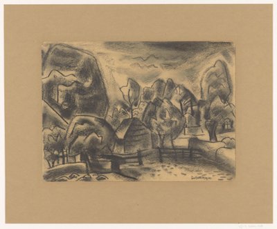 Paysage avec ferme entre les arbres - Leo Gestel (signed by artist)