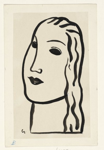 Tête de femme - Leo Gestel (signed by artist)