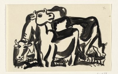 Trois vaches - Leo Gestel