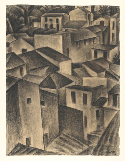 Vue dans un village italien - Leo Gestel
