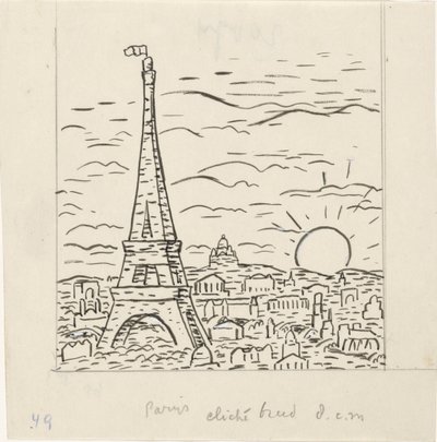 Vue de la Tour Eiffel à Paris - Leo Gestel
