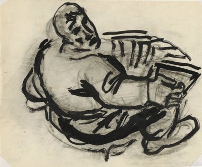 Homme avec accordéon - Leo Gestel