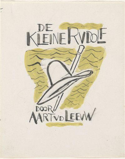 Projet de couverture de livre pour : Aart van der Leeuw, De kleine Rudolf, 1930 - Leo Gestel