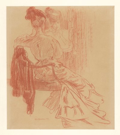 Dame assise devant un miroir - Leo Gestel