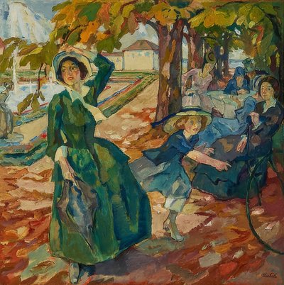 Dans le parc de Schleissheim. Vers 1906 - Leo Putz