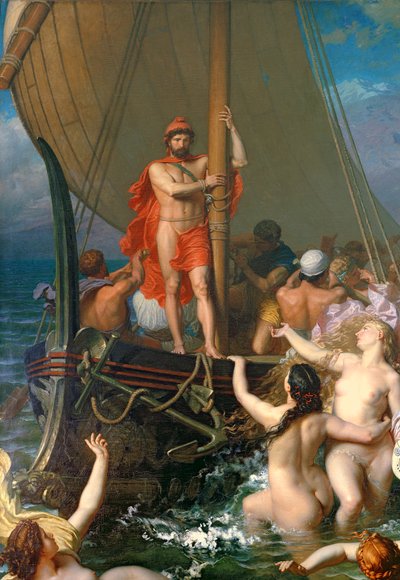Ulysse et les sirènes (détail) - Leon Auguste Adolphe Belly