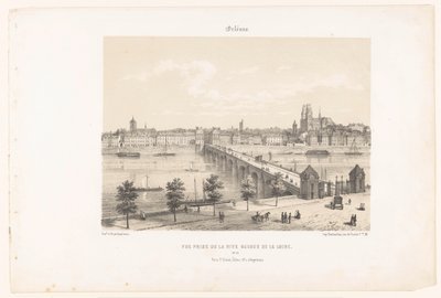 Zicht op Orléans vanaf de linkeroever van de Loire - Leon Auguste Asselineau