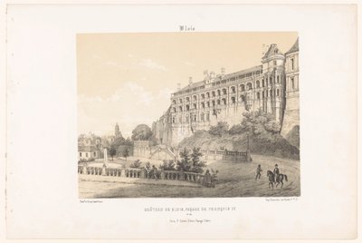 Vue sur la façade de François Ier du château de Blois - Leon Auguste Asselineau