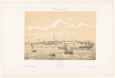 Zicht op de haveningang van Lorient - Leon Auguste Asselineau