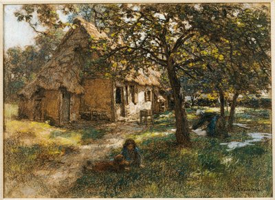 Cottage, Normandie, 1900 - Leon Augustin Lhermitte