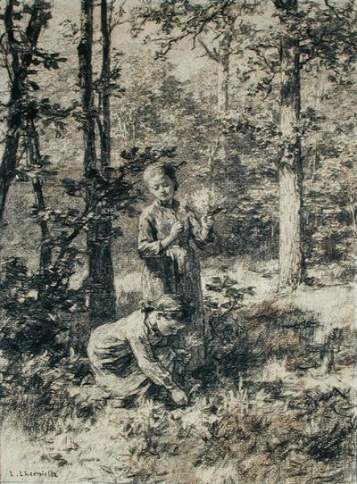 Cueillette des Muguets - Leon Augustin Lhermitte