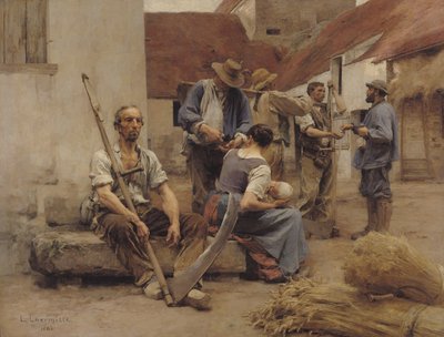 Payer les moissonneurs, 1882 - Leon Augustin Lhermitte