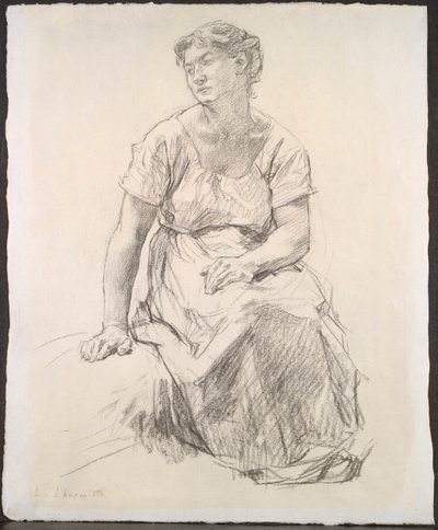 Paysanne assise - Leon Augustin Lhermitte