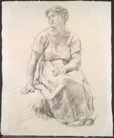 Paysanne assise, vers 1885 - Leon Augustin Lhermitte