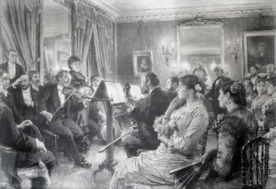 Le Quatuor ou La Soirée Musicale chez Amaury Duval, 1881 - Leon Augustin Lhermitte