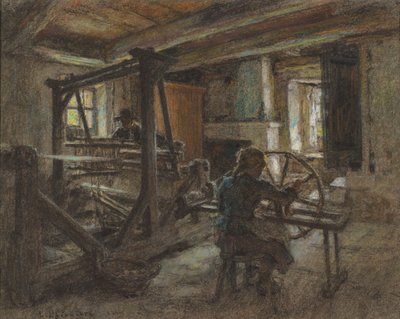 Le cottage du tisserand - Leon Augustin Lhermitte